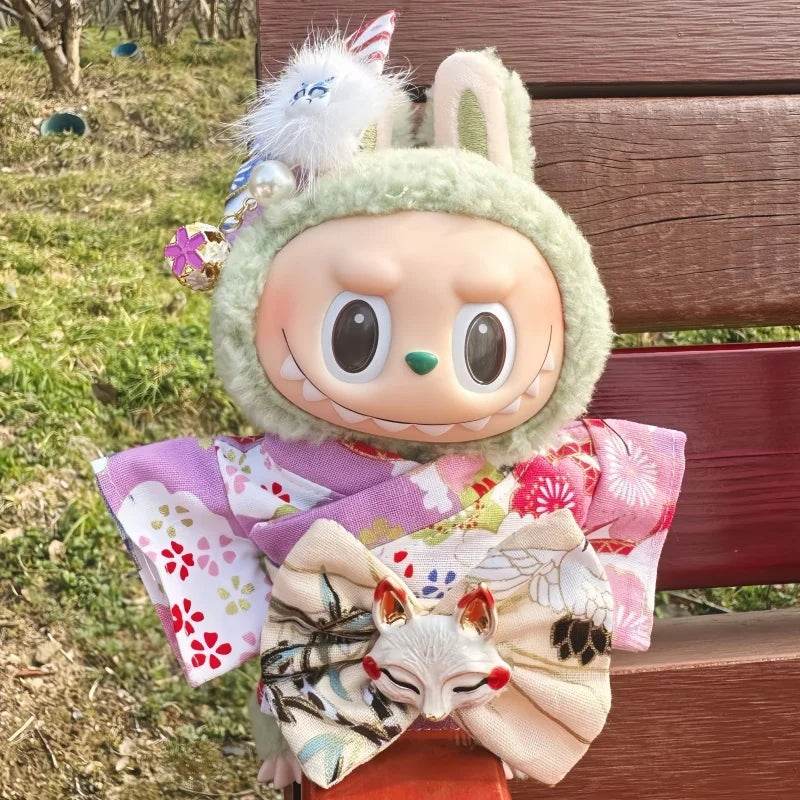 New Japanese Kimono 17cm Labubu Suit V1v2 Blind Box Set - ToylandEU