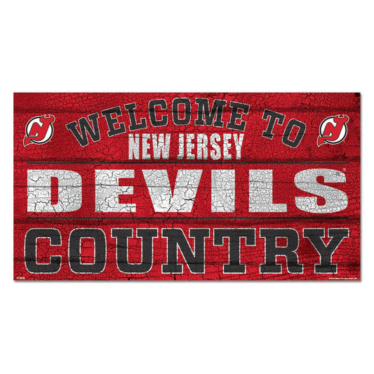 New Jersey Devils 13x24 Wood Sign Country Decor Vintage - ToylandEU