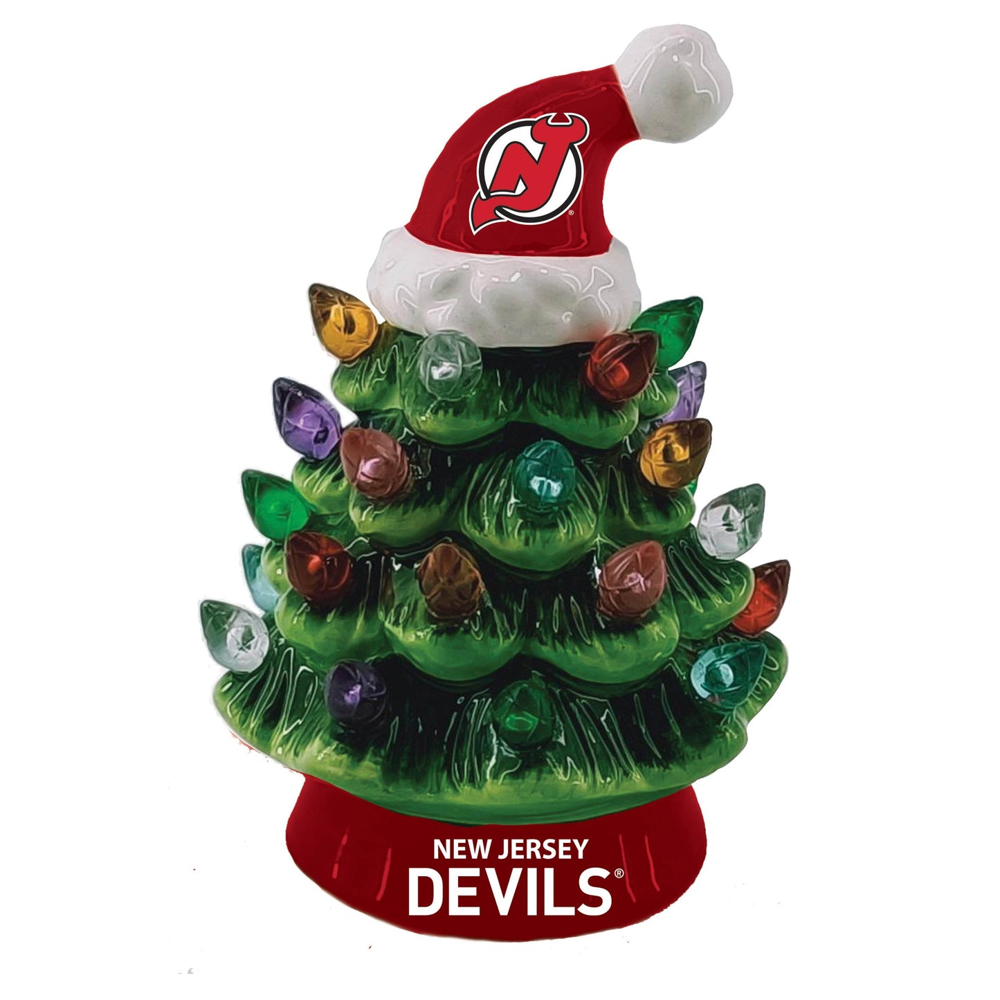 New Jersey Devils 4 Inch LED Christmas Tabletop Tree - ToylandEU