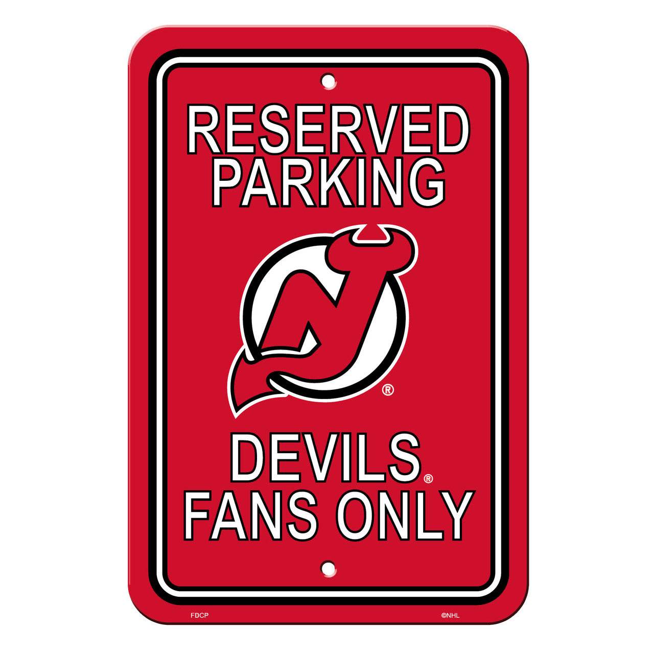 New Jersey Devils Reserved Parking Sign 12x18 Plastic - ToylandEU