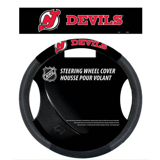 New Jersey Devils Steering Wheel Cover Mesh Poly Suede - ToylandEU