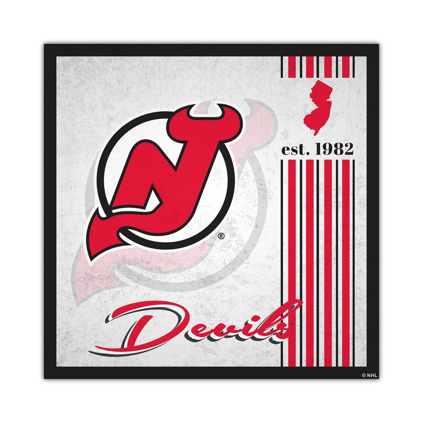 New Jersey Devils Wood Sign 10x10 Album Design Custom Order - ToylandEU