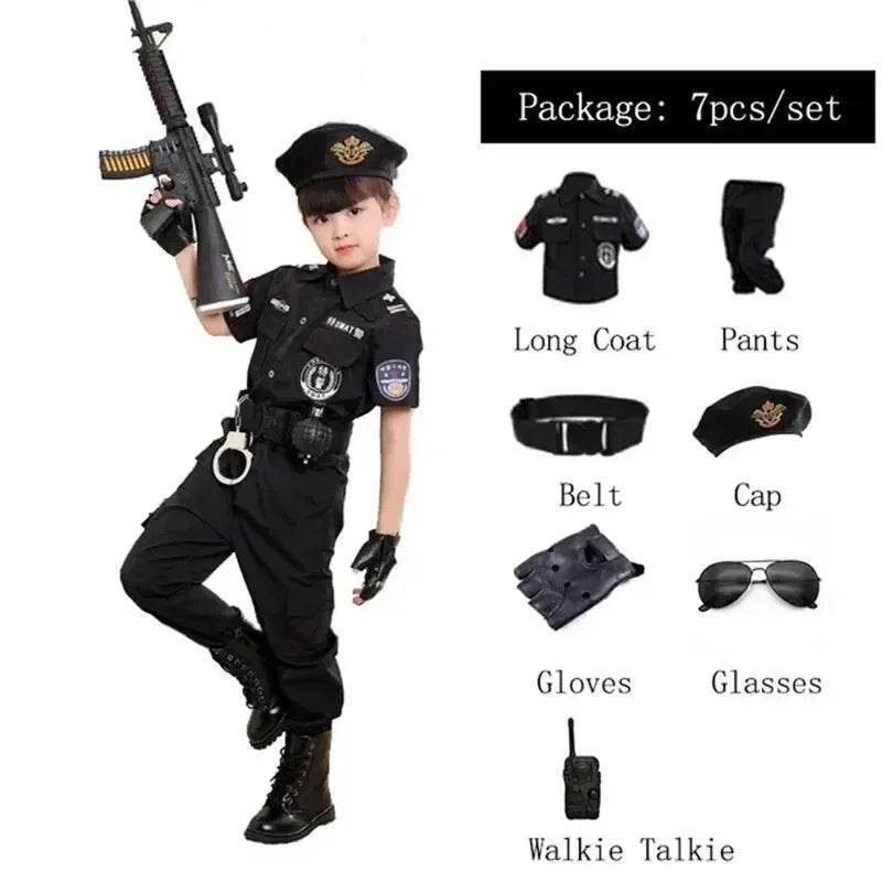 New Kids Police Costume Set With Hat For Halloween - ToylandEU
