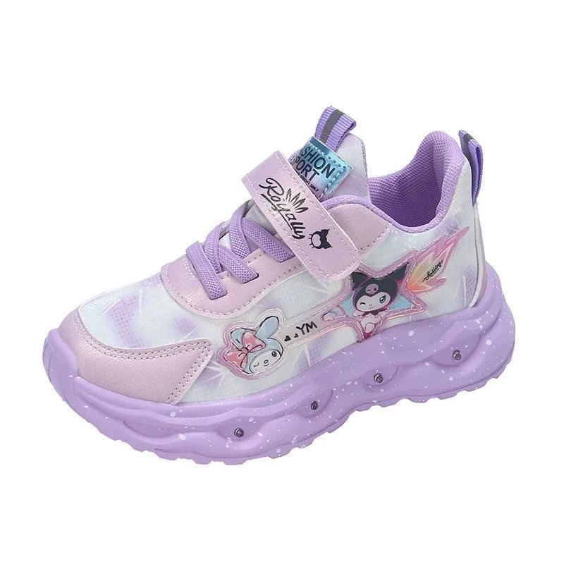New Kids Running Shoes Light Up Cartoon Leather Breathable Anti Slip For Girls - ToylandEU