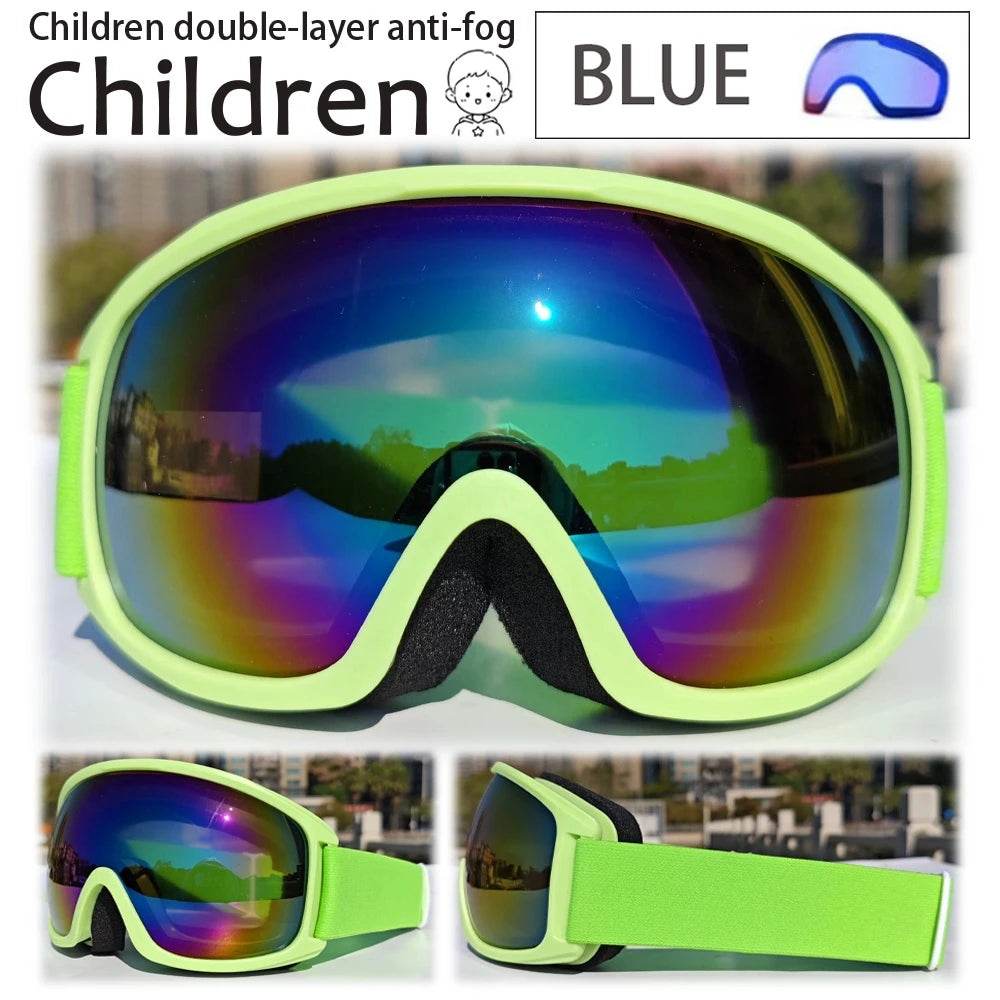 New Kids Ski Goggles Double Layer Anti Fog Winter Sports - ToylandEU