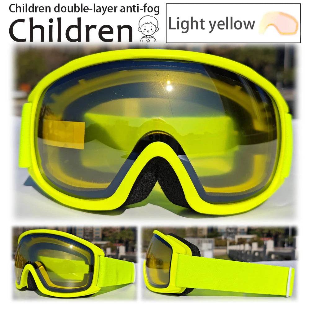 New Kids Ski Goggles Double Layer Anti Fog Winter Sports - ToylandEU