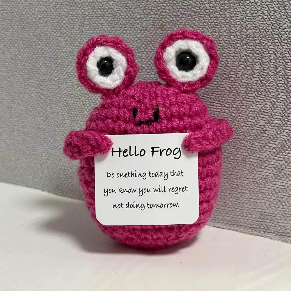  New Knitted Positive Turtle Doll Handmade Emotional Support -  ToylandEU™