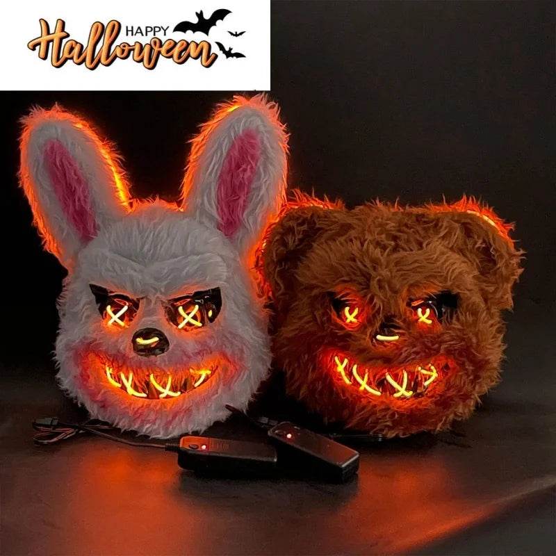 New Led Light Up Face Mask For Halloween Party Cosplay - ToylandEU