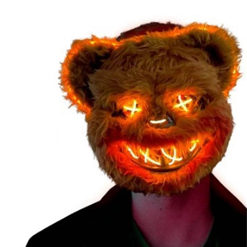 New Led Light Up Face Mask For Halloween Party Cosplay - ToylandEU