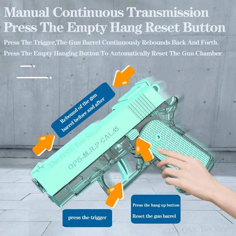 New M1911 Water Gun Toy High Pressure Summer Splash - ToylandEU