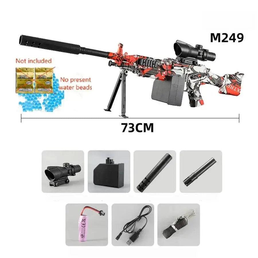  New M249 Electric Burst Gel Toy Gun Model Boy Gift Battery -  ToylandEU™