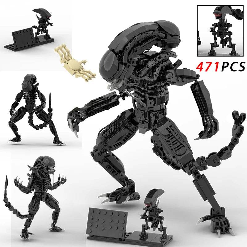 New MOC Alienes Drooling Monster Building Blocks Xenomorph - ToylandEU
