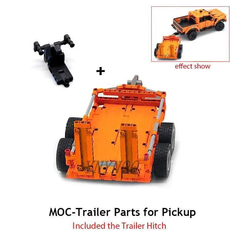  New MOC Tradie Tray Trailer Fit F-150 Raptor 42126 Blocks Building Bricks MOC -  ToylandEU™