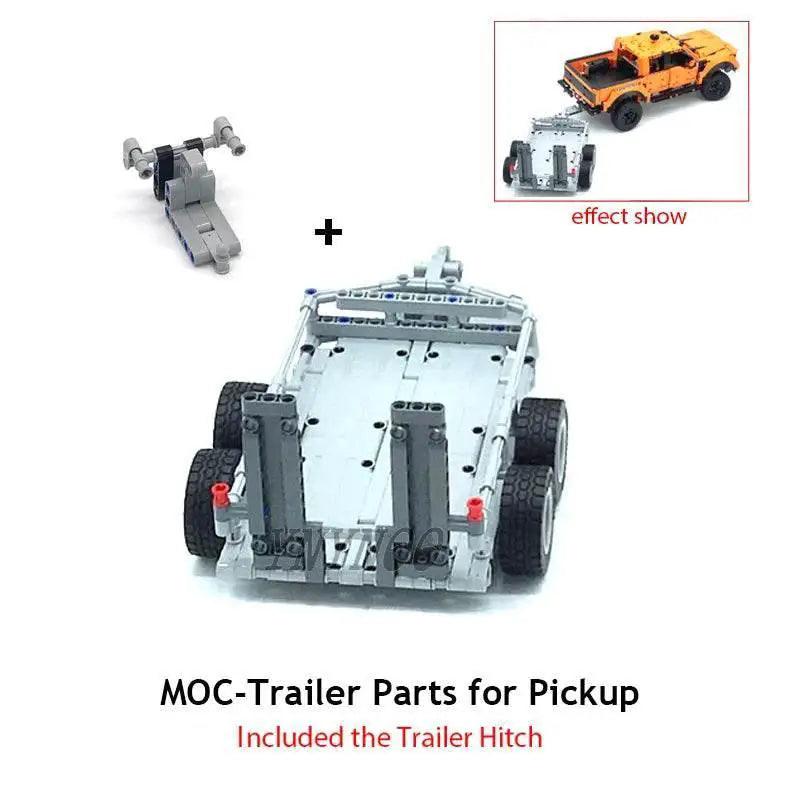  New MOC Tradie Tray Trailer Fit F-150 Raptor 42126 Blocks Building Bricks MOC -  ToylandEU™