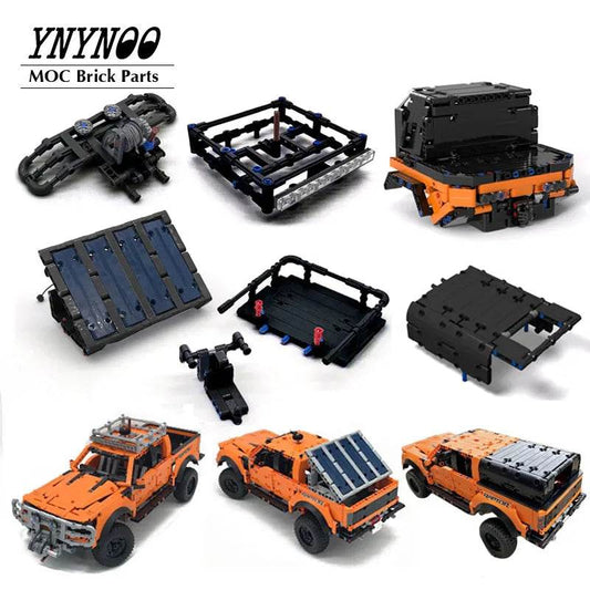 New MOC Tradie Tray Trailer Fit F-150 Raptor 42126 Blocks Building Bricks MOC - ToylandEU