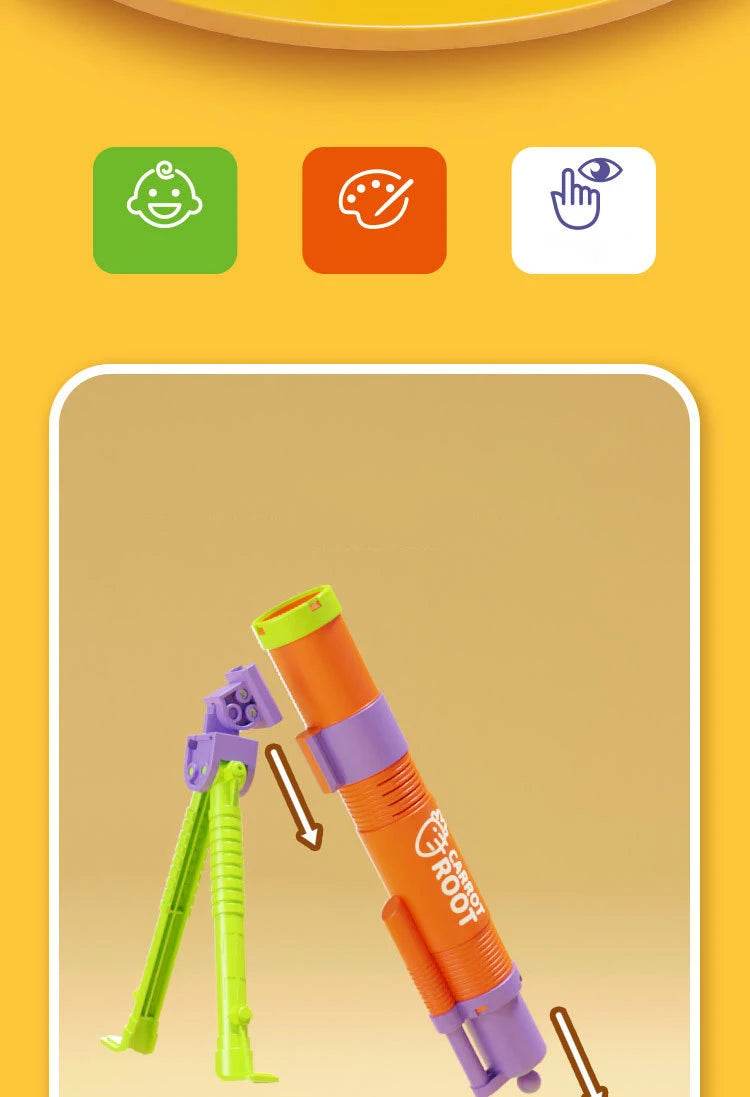 New Mortar Grenade Launcher Toy Automatic Shooting Gun Creative Outdoor Sports Gift for Children with 3 Shells - ToylandEU