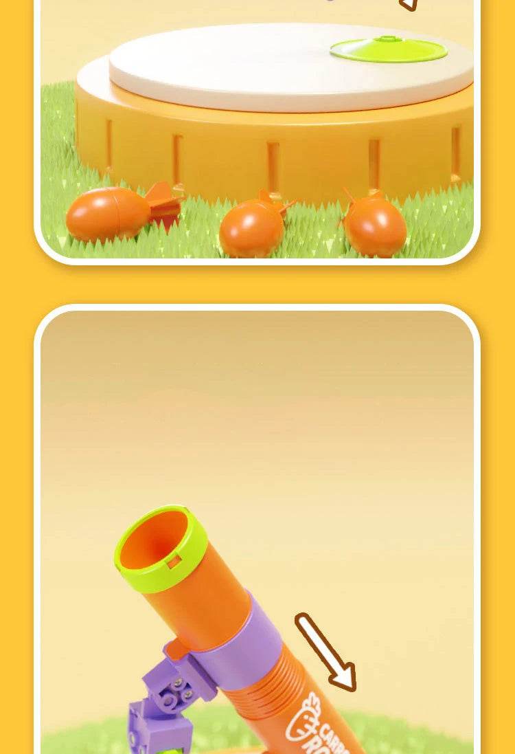 New Mortar Grenade Launcher Toy Automatic Shooting Gun Creative Outdoor Sports Gift for Children with 3 Shells - ToylandEU