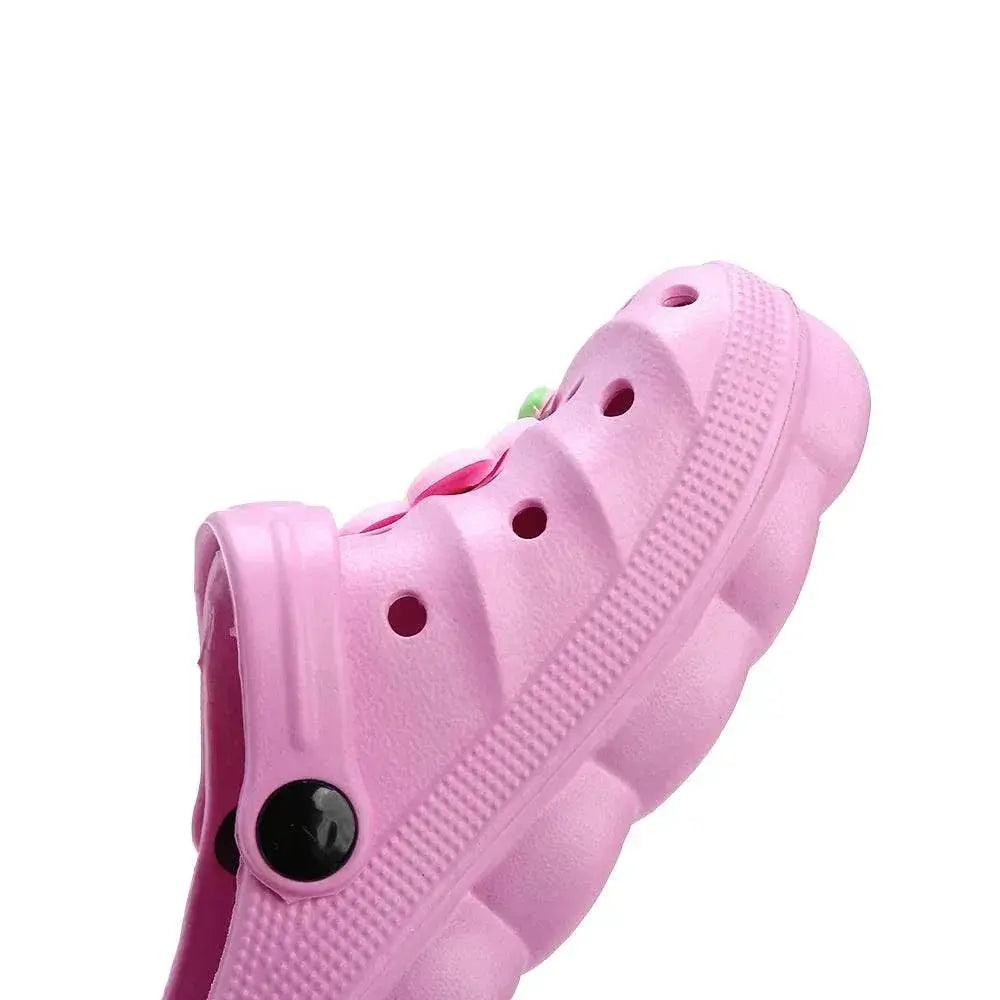  New Non-Slip Girls Sandals Big Flower Summer Garden Shoes -  ToylandEU™