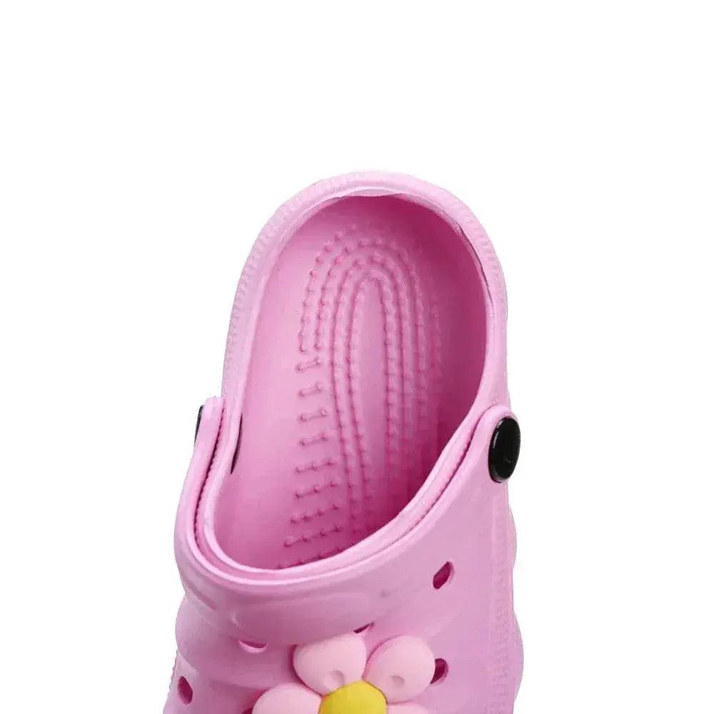  New Non-Slip Girls Sandals Big Flower Summer Garden Shoes -  ToylandEU™