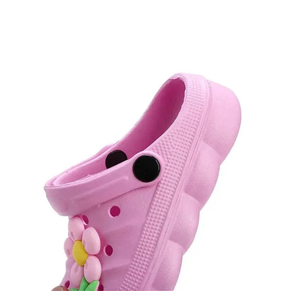  New Non-Slip Girls Sandals Big Flower Summer Garden Shoes -  ToylandEU™