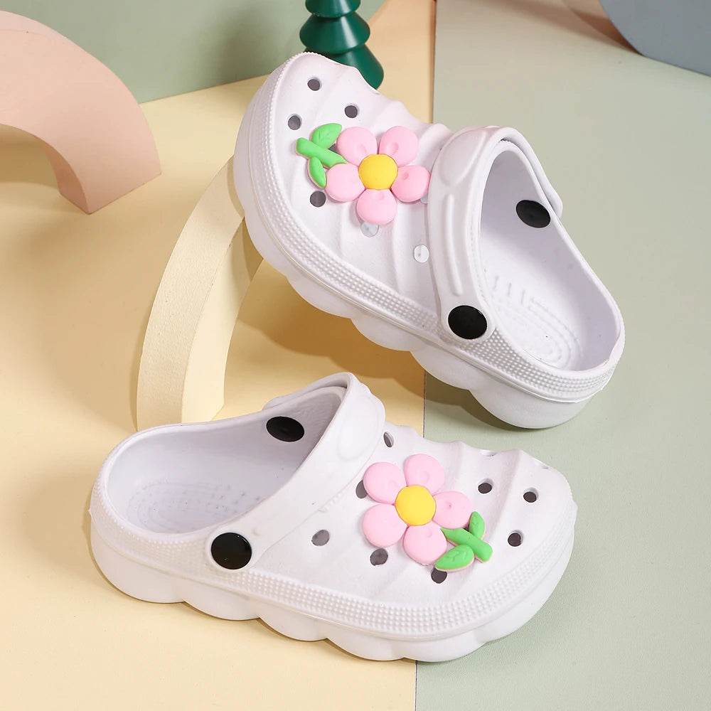 New Non-Slip Girls Sandals Cute Big Flower Beach Shoes - ToylandEU