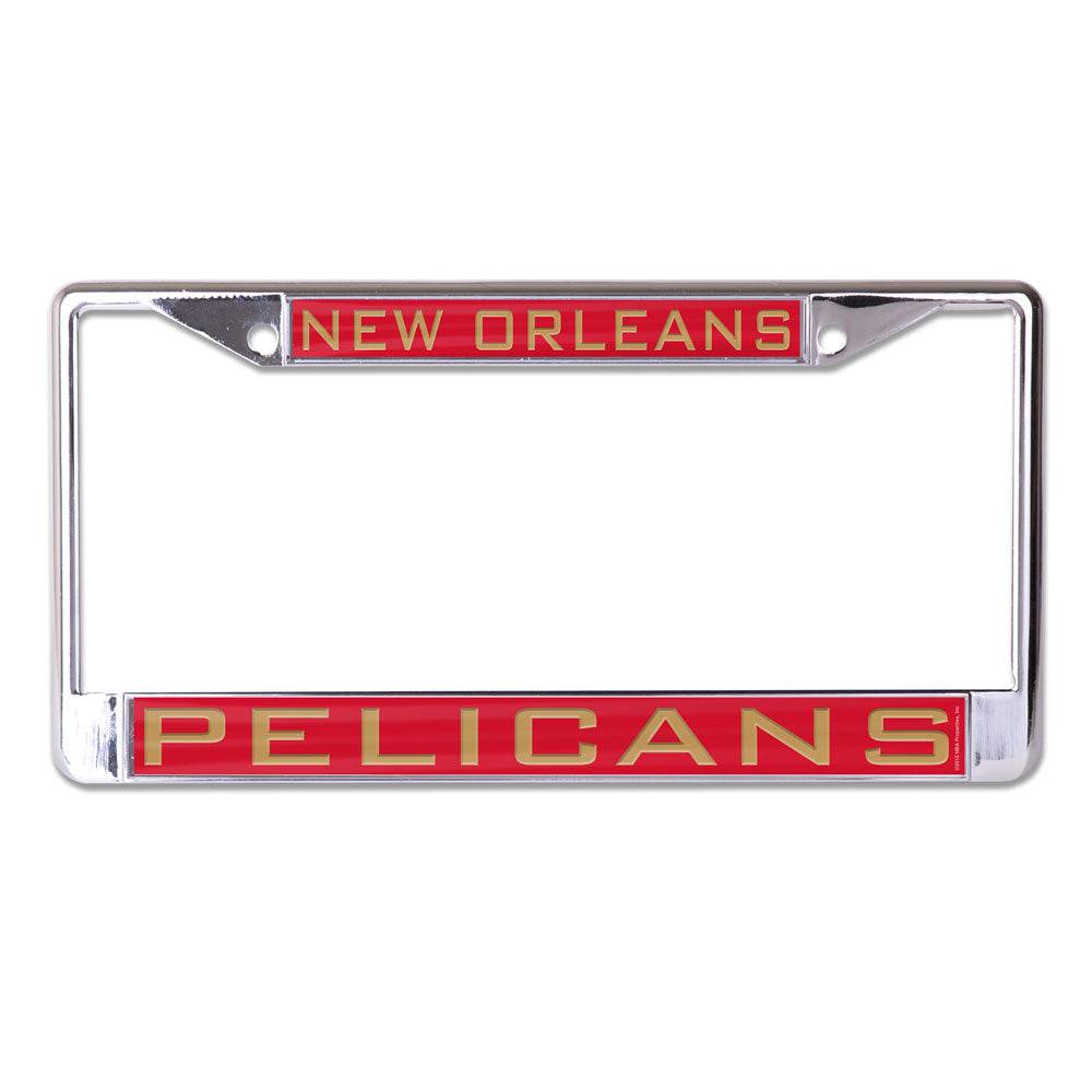 New Orleans Pelicans Inlaid License Plate Frame Chrome - ToylandEU