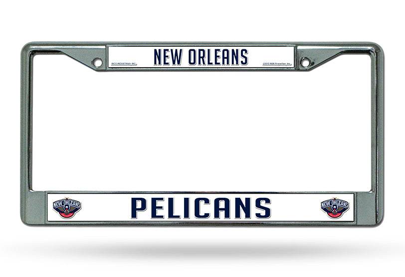 New Orleans Pelicans License Plate Frame Chrome Finish - ToylandEU