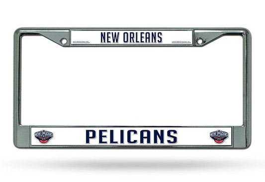 New Orleans Pelicans License Plate Frame Chrome Finish - ToylandEU