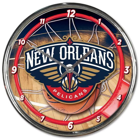  New Orleans Pelicans Round Chrome Wall Clock -  ToylandEU™
