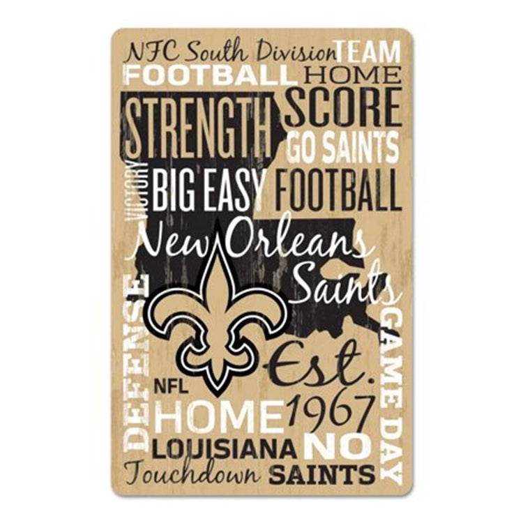 New Orleans Saints 11x17 Wood Wordage Sign by Wincraft - ToylandEU
