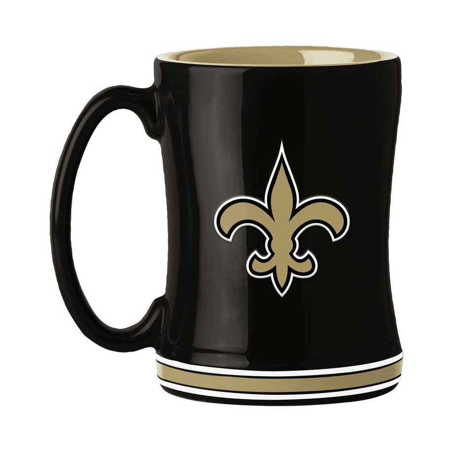 New Orleans Saints 14oz Coffee Mug Sculpted Relief Colors - ToylandEU