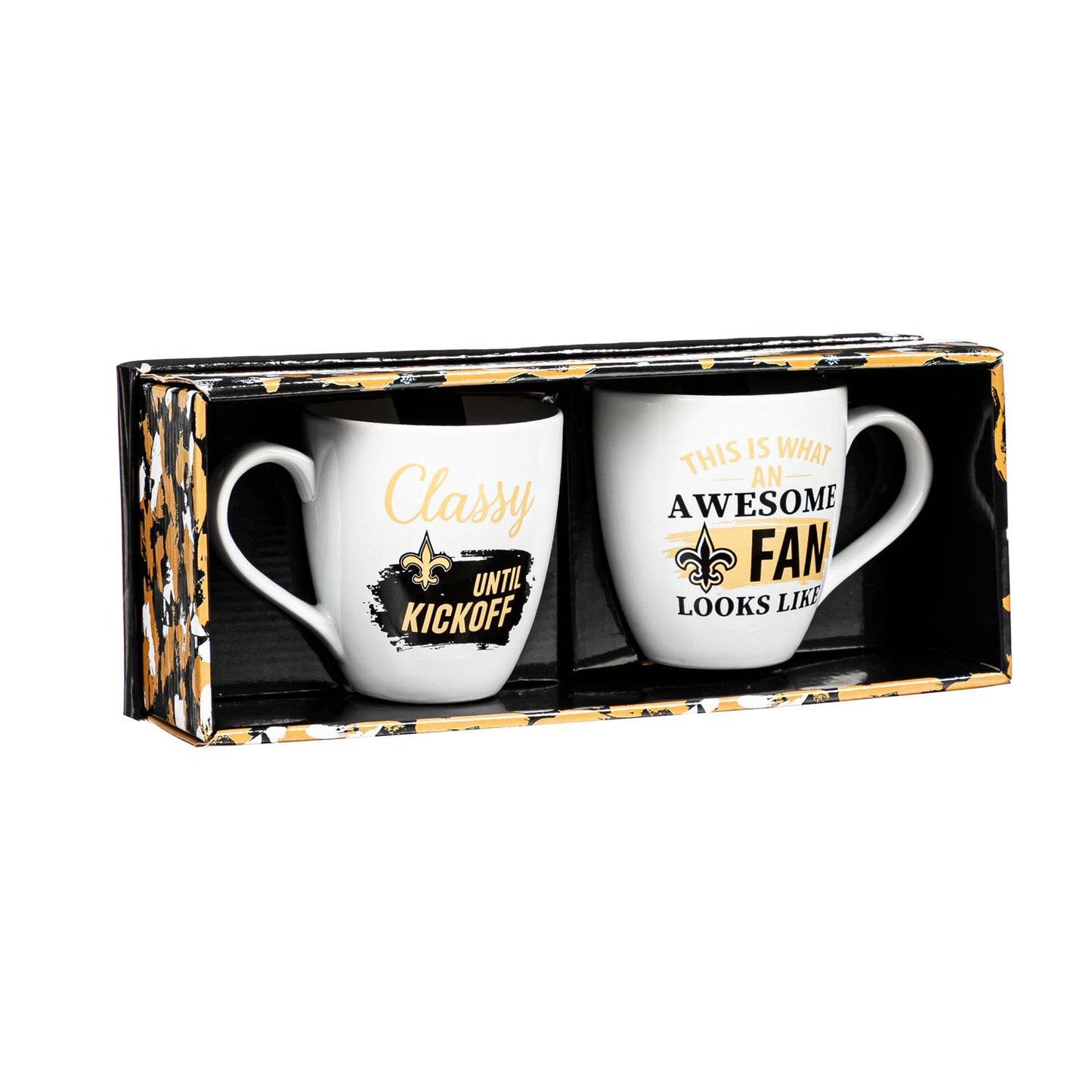 New Orleans Saints 17Oz Ceramic Mug Gift Box Set Two Piece - ToylandEU