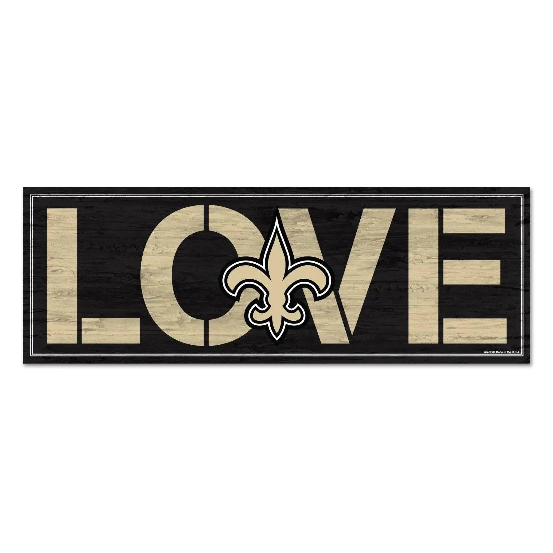  New Orleans Saints 8x23 Wood Sign Love Memorabilia Premium -  ToylandEU™