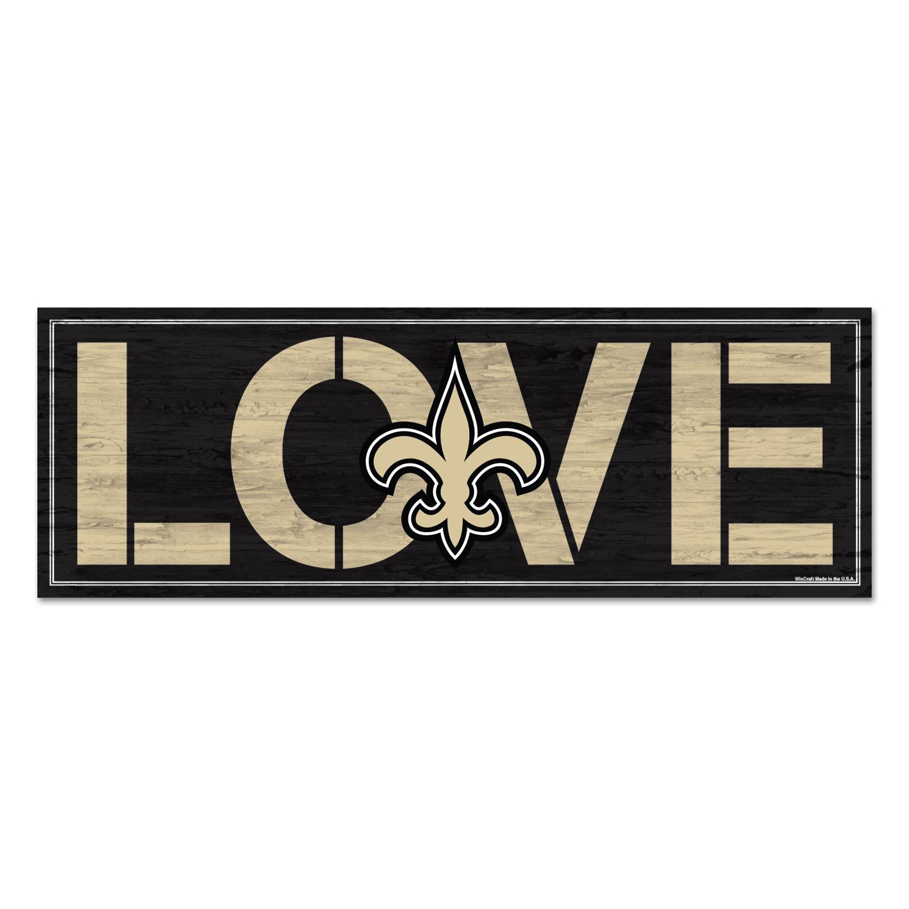New Orleans Saints 8x23 Wood Sign Love Memorabilia Premium - ToylandEU