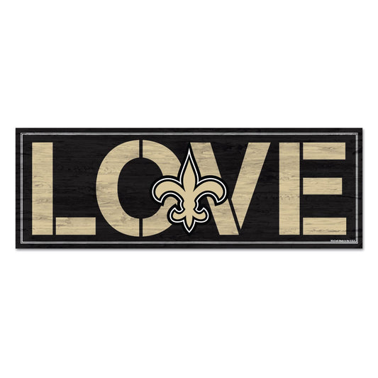 New Orleans Saints 8x23 Wood Sign Love Memorabilia Premium - ToylandEU