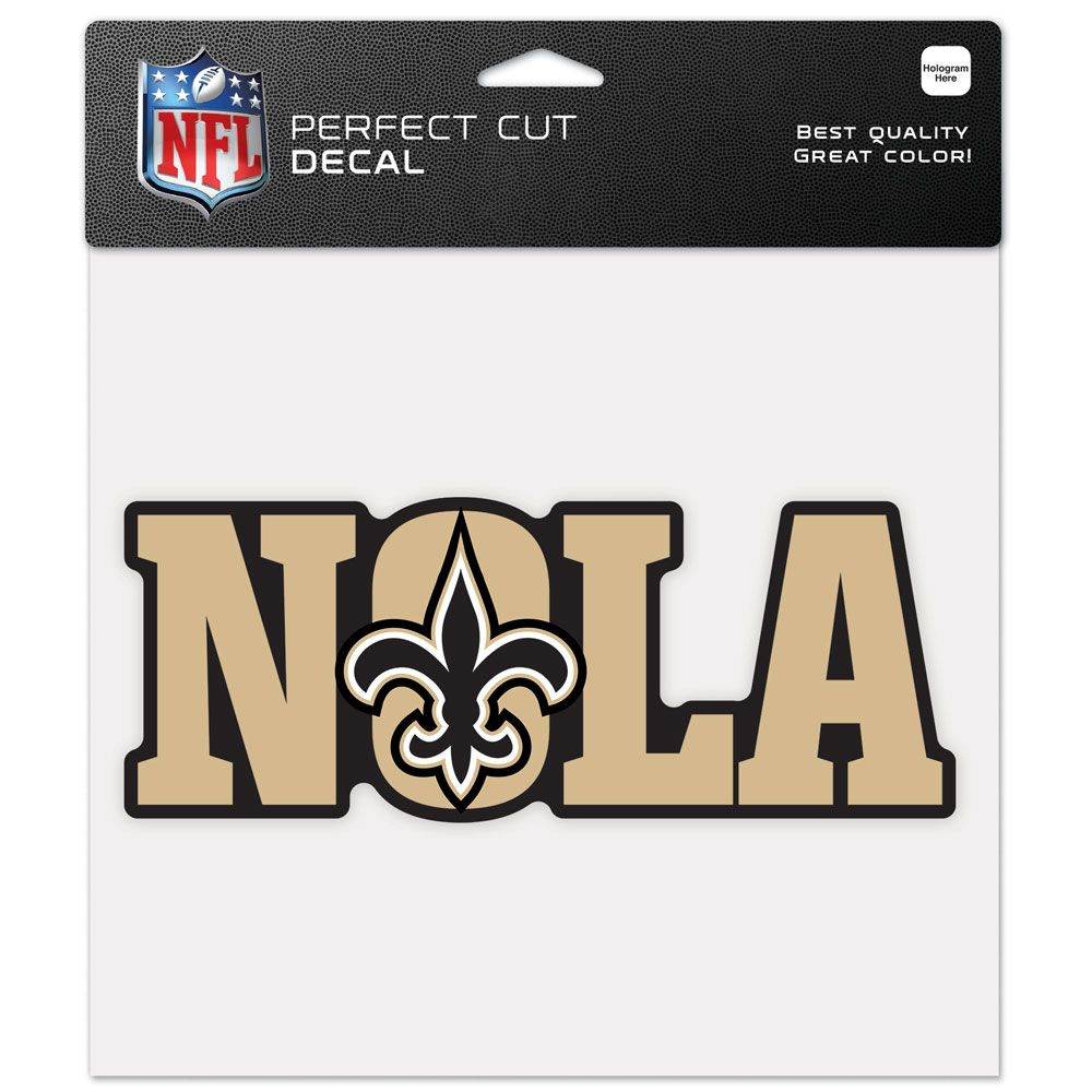 New Orleans Saints 8x8 Perfect Cut Color Decal Slogan - ToylandEU