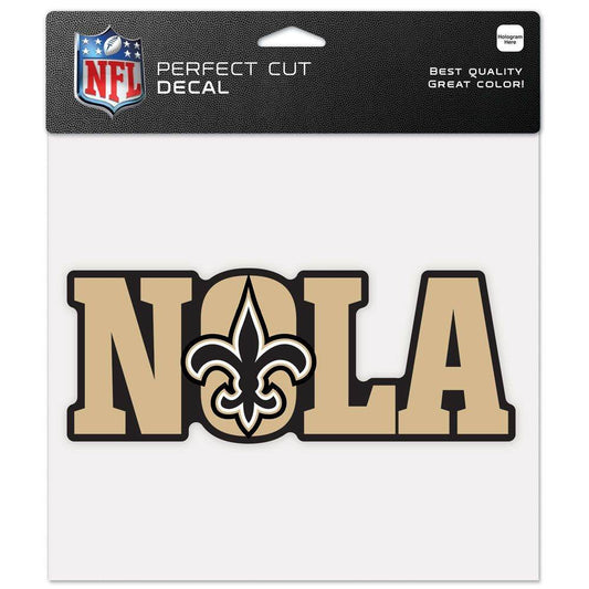 New Orleans Saints 8x8 Perfect Cut Color Decal Slogan - ToylandEU