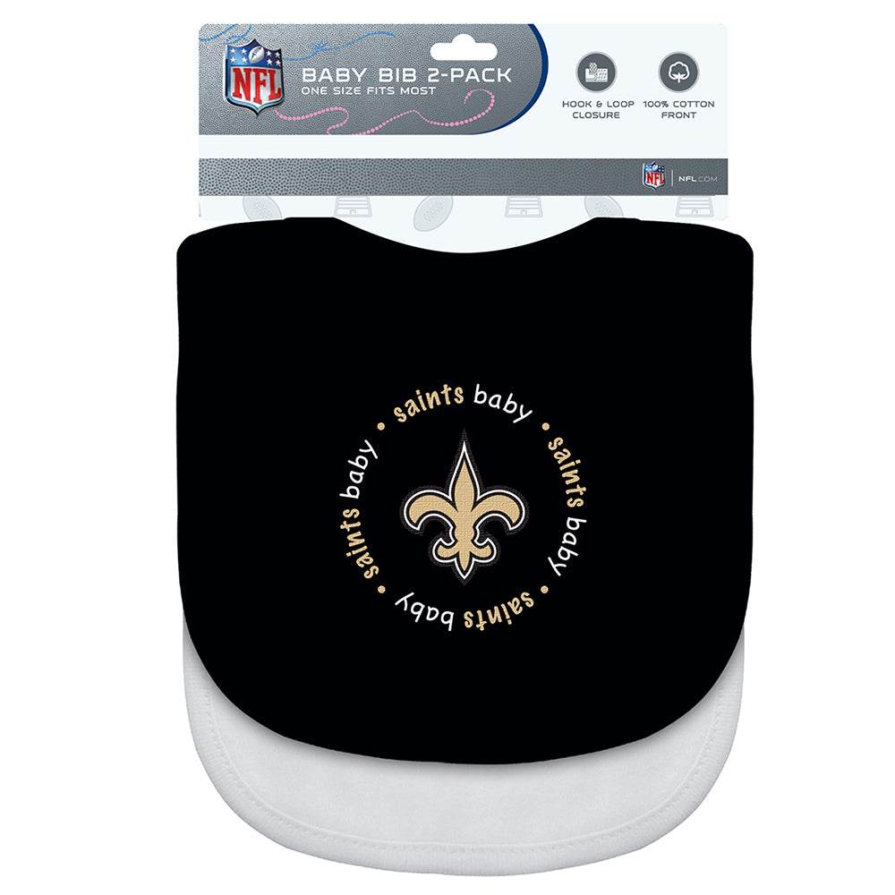 New Orleans Saints Baby Bibs 2 Pack Officially Licensed - ToylandEU