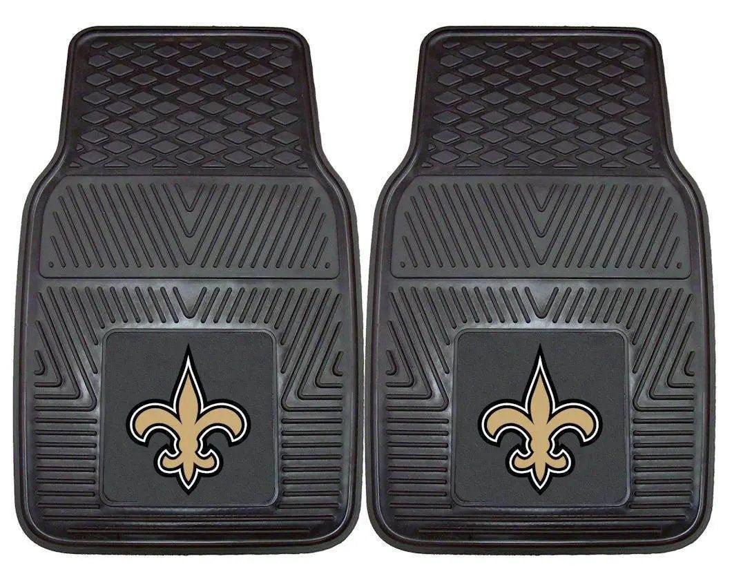  New Orleans Saints Car Mats Heavy Duty 2 Piece Vinyl -  ToylandEU™