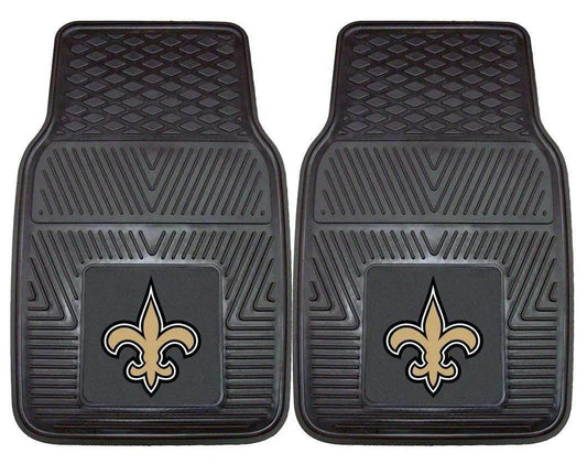  New Orleans Saints Car Mats Heavy Duty 2 Piece Vinyl -  ToylandEU™