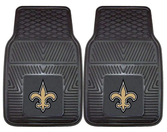  New Orleans Saints Car Mats Heavy Duty 2 Piece Vinyl -  ToylandEU™