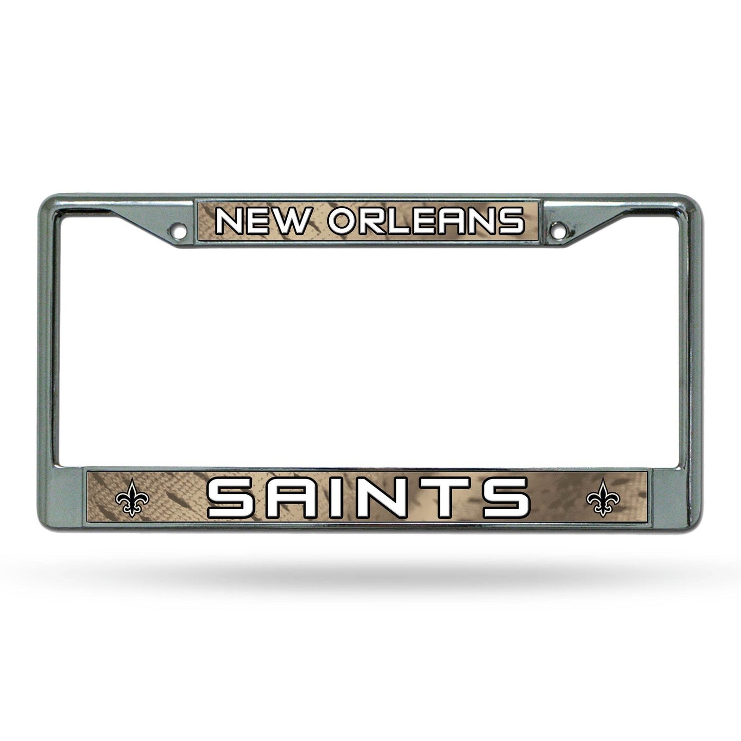 New Orleans Saints Chrome License Plate Frame With Insert - ToylandEU