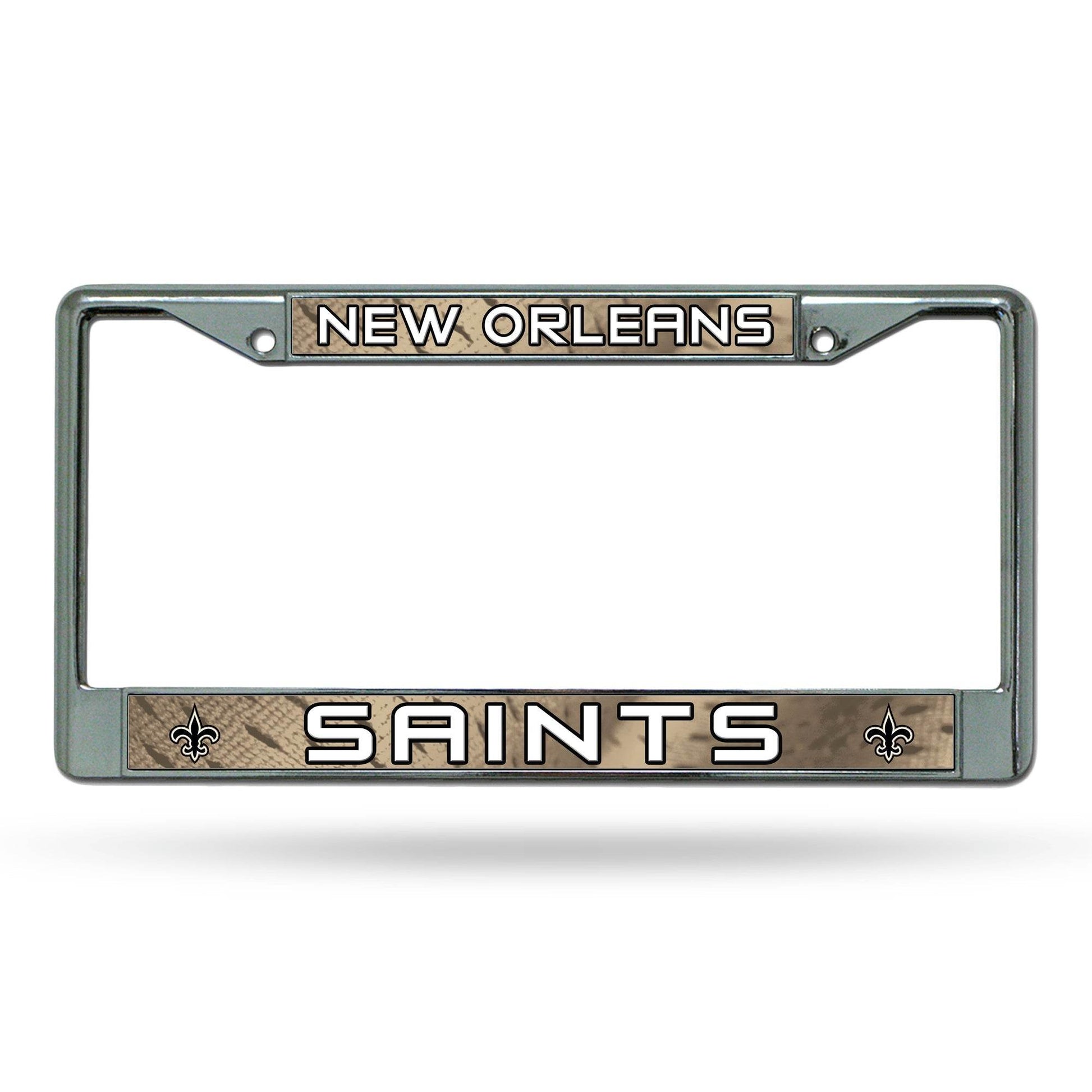 New Orleans Saints Chrome License Plate Frame With Insert - ToylandEU