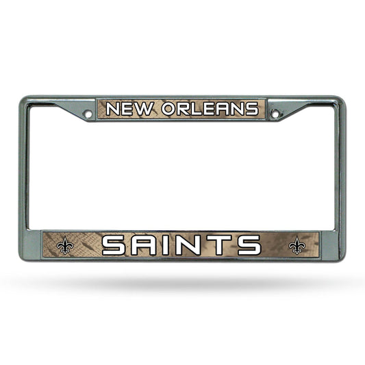 New Orleans Saints Chrome License Plate Frame With Insert - ToylandEU