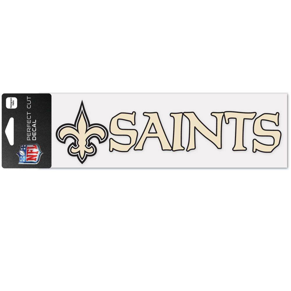 New Orleans Saints Decal 3x10 Perfect Cut Wordmark Color - ToylandEU