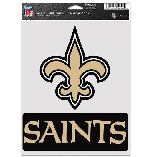  New Orleans Saints Decals Multi Use Fan Pack Two Pack -  ToylandEU™