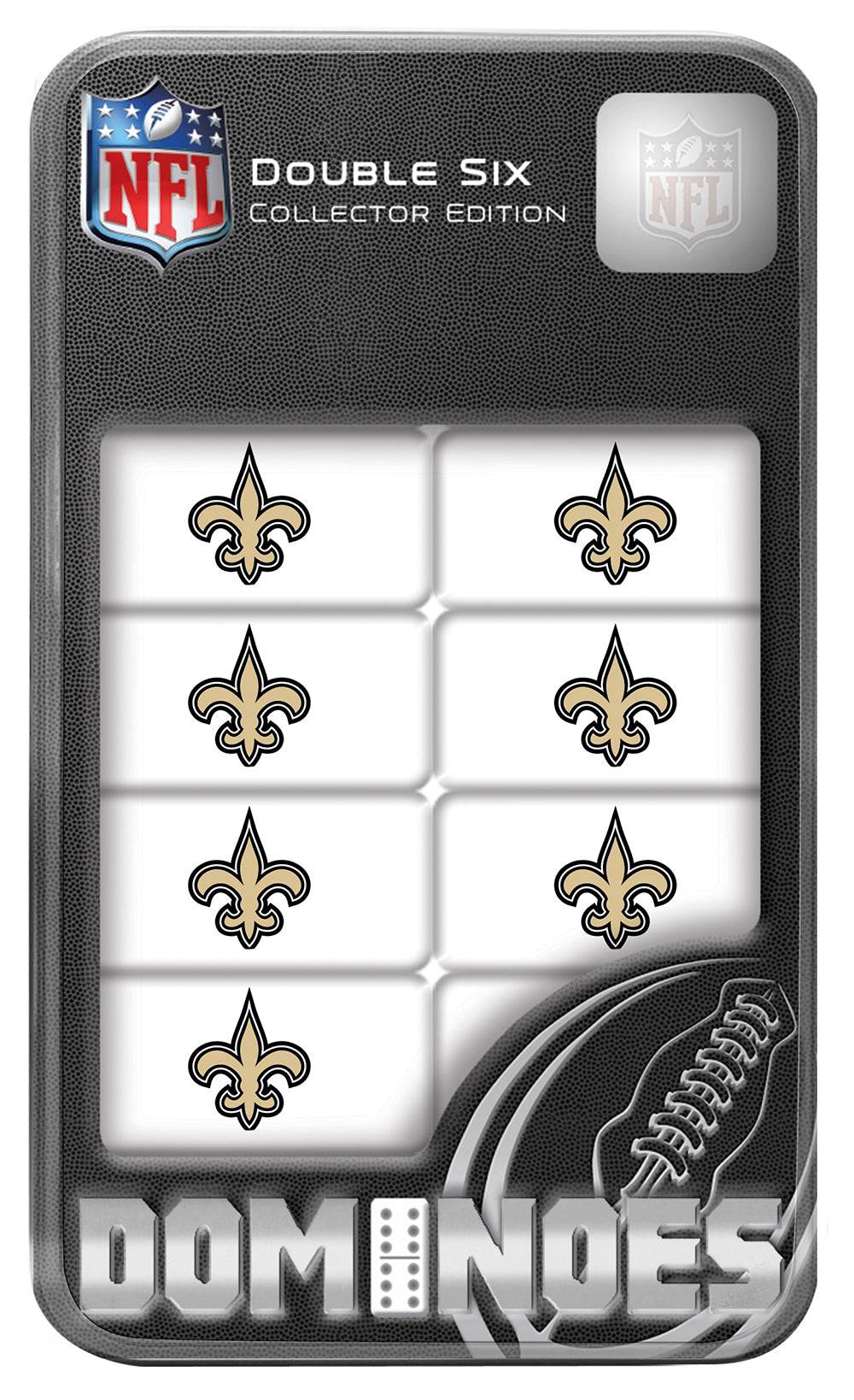 New Orleans Saints Dominoes Set With Collectible Tin Box - ToylandEU