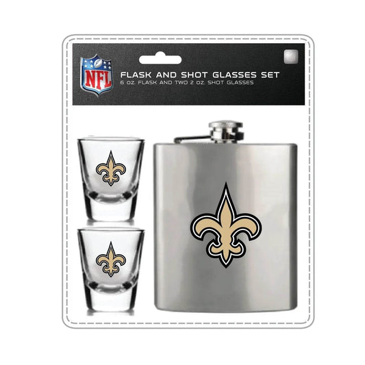 New Orleans Saints Flask and Shot Glass Set Mojo Licensing - ToylandEU