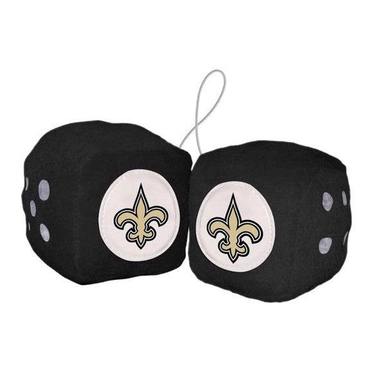 New Orleans Saints Fuzzy Dice Plush Car Decor Accessory - ToylandEU