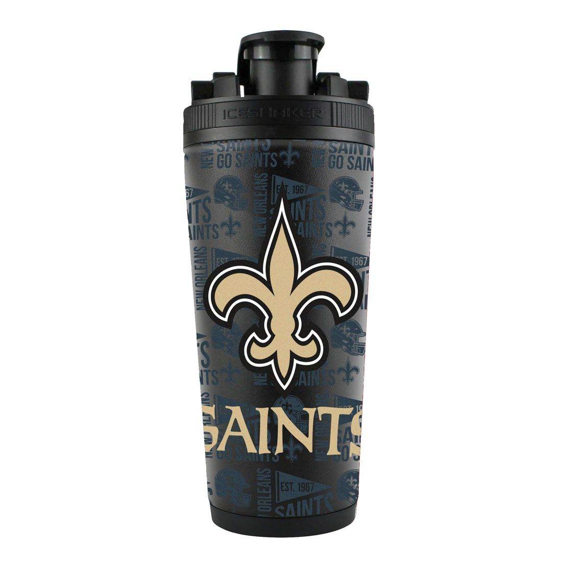 New Orleans Saints Ice Shaker 26oz Stainless Steel Bottle - ToylandEU